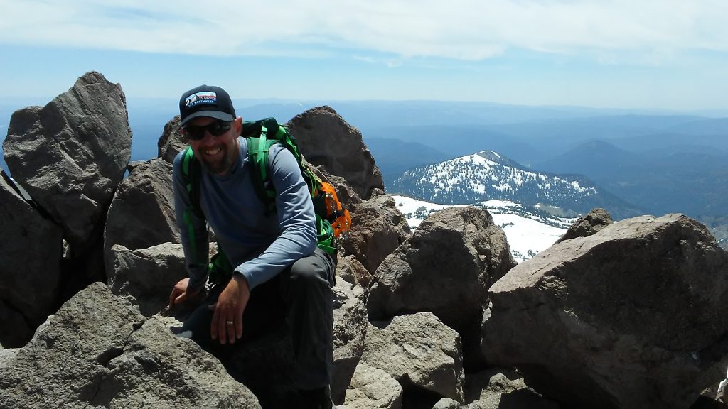 Mr. Hadley atop Lassen Peak, about 10,500 feet up!